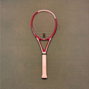 Wilson Triad 5 Tennis Red and Silver Racquet Mid Plus 98sq" good used